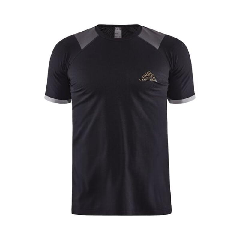 Pánske bežecké tričko CRAFT PRO Trail Fuseknit šedé
