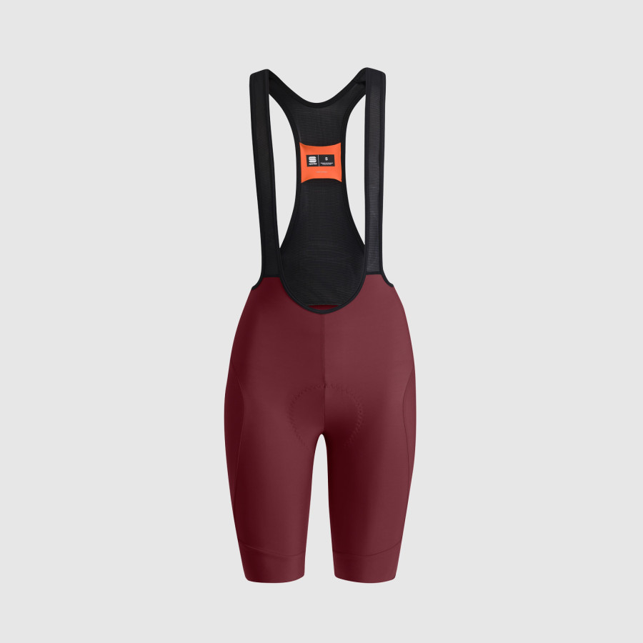 Sportful Colorful Pulse dámske kraťasy s trakmi Red Wine