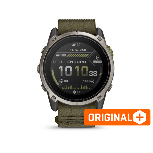 Garmin Enduro 4, Sapphire Solar, Titanium, Dark olive ComfortFit Fabric band