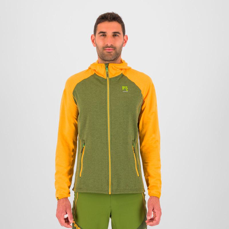 Karpos AMBRIZZOLA FULL-ZIP mikina s kapucňou cedar green/radiant