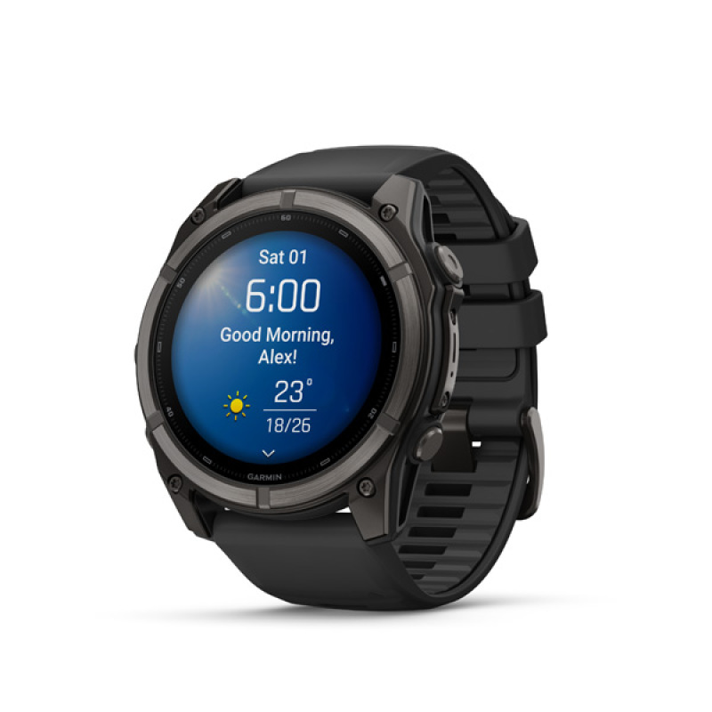 Garmin ffenix 9 - 51mm, AMOLED, Sapphire, Carbon DLC Titanium, Black band