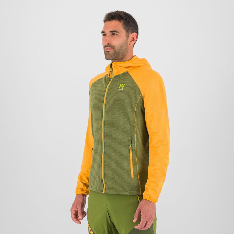 Karpos AMBRIZZOLA FULL-ZIP mikina s kapucňou cedar green/radiant