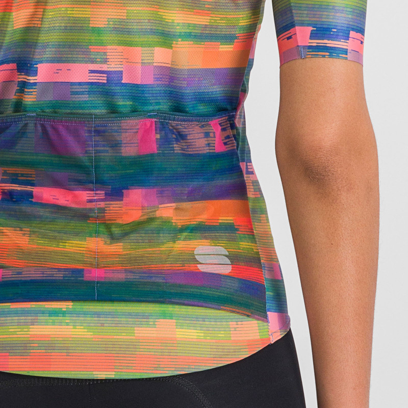 Sportful GLITCH BOMBER dámsky dres multicolor papaya 4