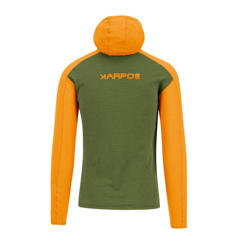 Karpos AMBRIZZOLA FULL-ZIP mikina s kapucňou cedar green/radiant