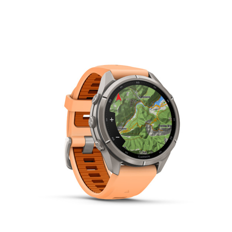 Garmin fenix 9 Pro - inReach, 43mm, AMOLED, Sapphire, Titanium, Shell Pink/Autumn Orange 5