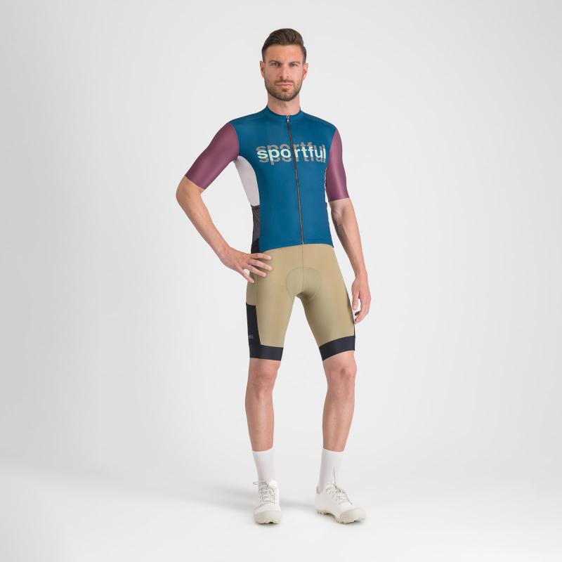 Sportful SUPERGIARA LOGO dres teal blue/bordo 5