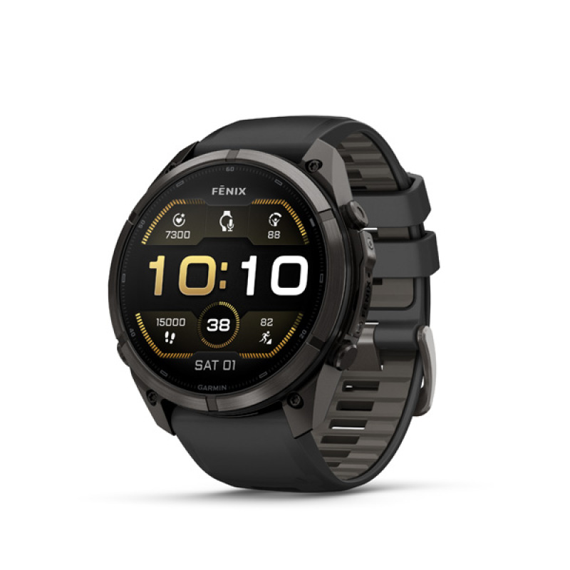 Garmin fenix 9 Pro - 51mm, AMOLED, Sapphire, Carbon Gray DLC Titanium, Black/Pebble Gray b
