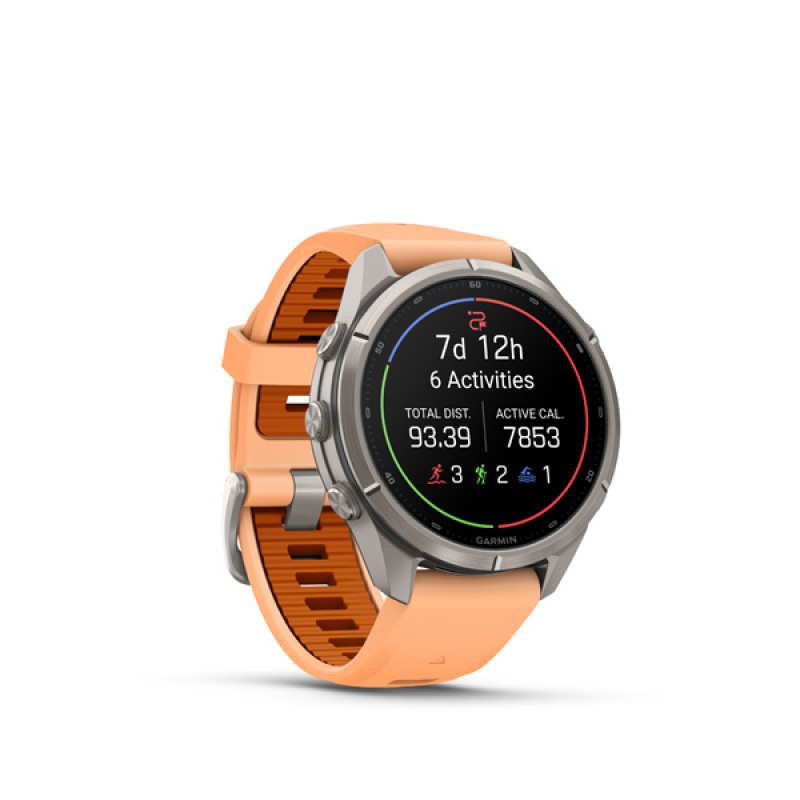 Garmin fenix 9 Pro - inReach, 43mm, AMOLED, Sapphire, Titanium, Shell Pink/Autumn Orange 4