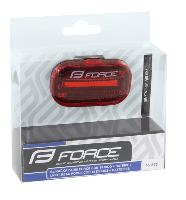 FORCE blikačka zadná BASIC LEDCOB 16 Lm + batérie 3