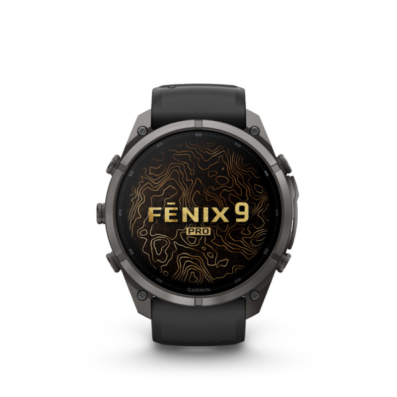 Garmin fenix 9 Pro - 51mm, AMOLED, Sapphire, Carbon Gray DLC Titanium, Black/Pebble Gray b 1