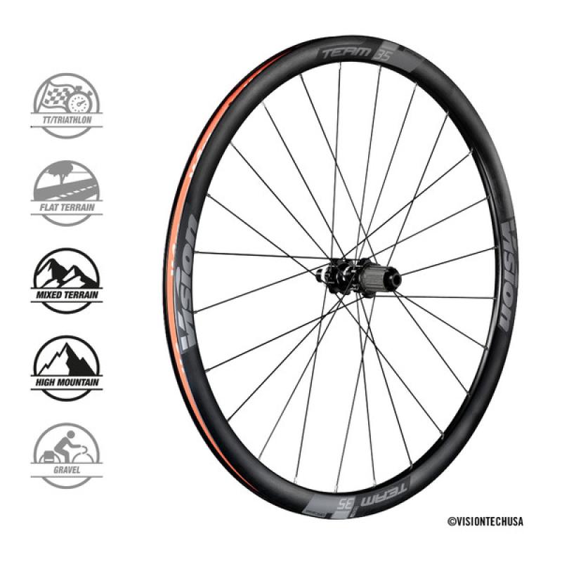 VISION kolesá Team 35 DB-CL TL Shimano 11 A0