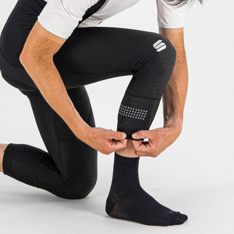 Sportful NEO 3/4 nohavice s trakmi čierne 7