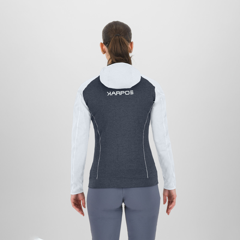 Karpos AMBRIZZOLA dámska FULL-ZIP mikina s kapucňou ombre blue/bright white 3