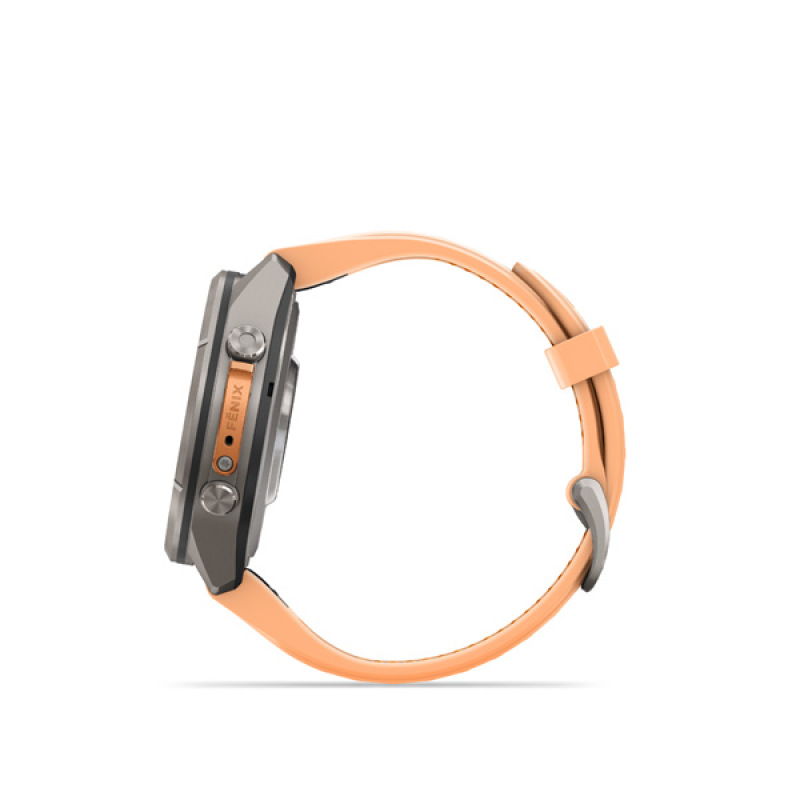 Garmin fenix 9 Pro - inReach, 43mm, AMOLED, Sapphire, Titanium, Shell Pink/Autumn Orange 1