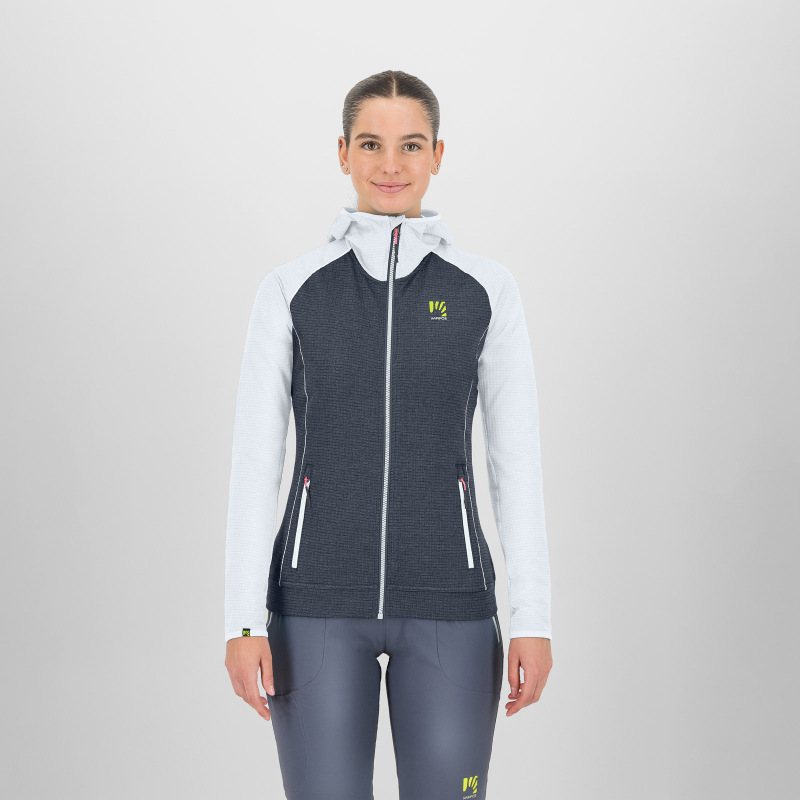 Karpos AMBRIZZOLA dámska FULL-ZIP mikina s kapucňou ombre blue/bright white 2