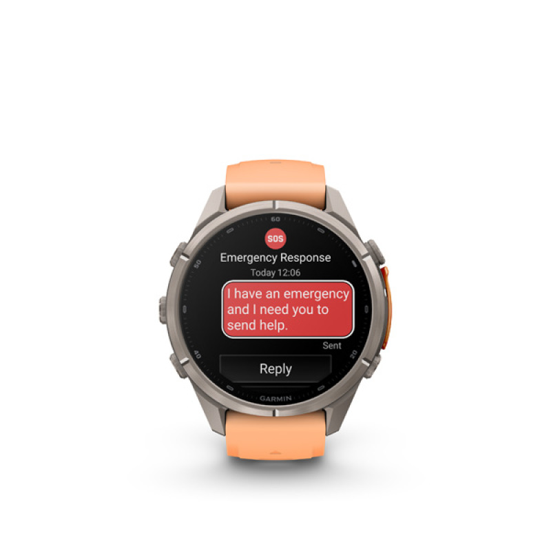 Garmin fenix 9 Pro - inReach, 43mm, AMOLED, Sapphire, Titanium, Shell Pink/Autumn Orange 7