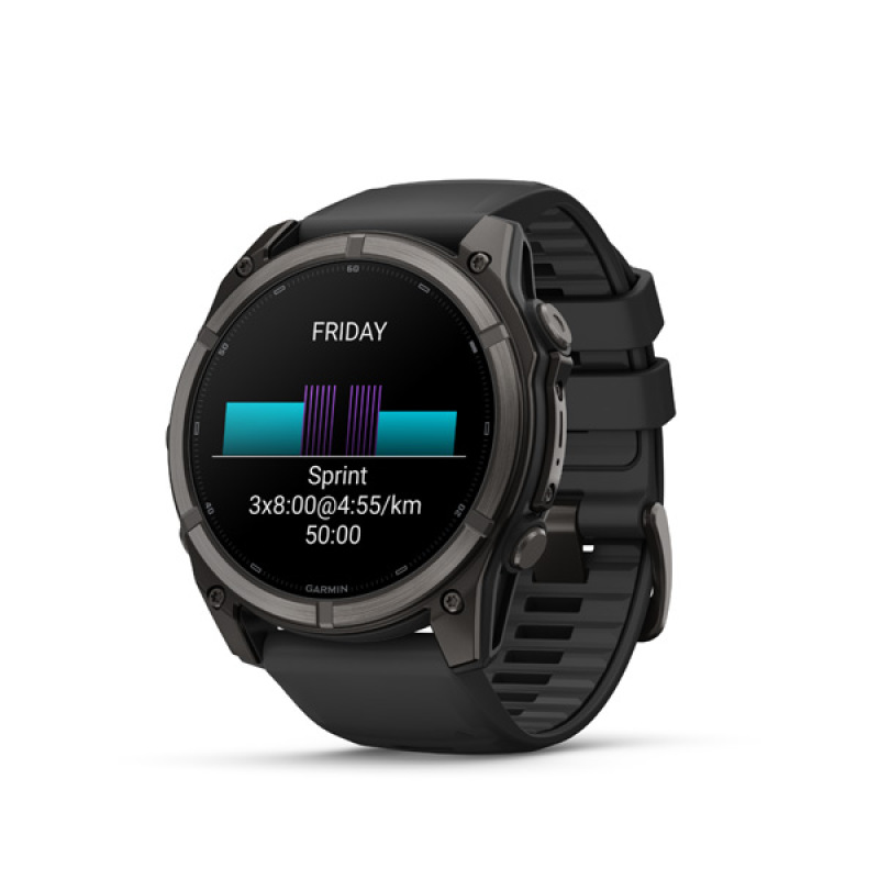 Garmin ffenix 9 - 51mm, AMOLED, Sapphire, Carbon DLC Titanium, Black band 1
