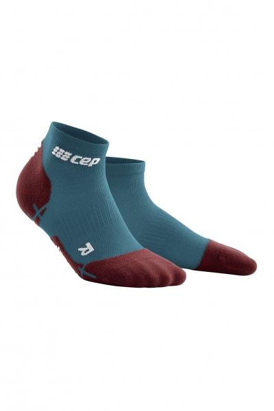 CEP členkové ponožky ultralight petrol/dark red
