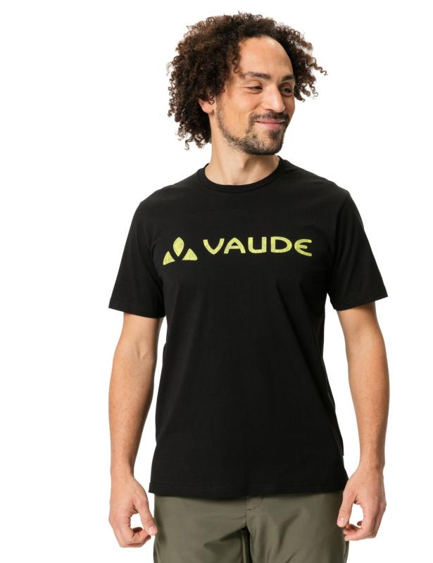 Vaude bavlnené tričko Logo, pánske, black/yellow