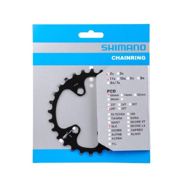 SHIMANO prevodník 28z. M7000 SLX 38/28z. čierny 64mm