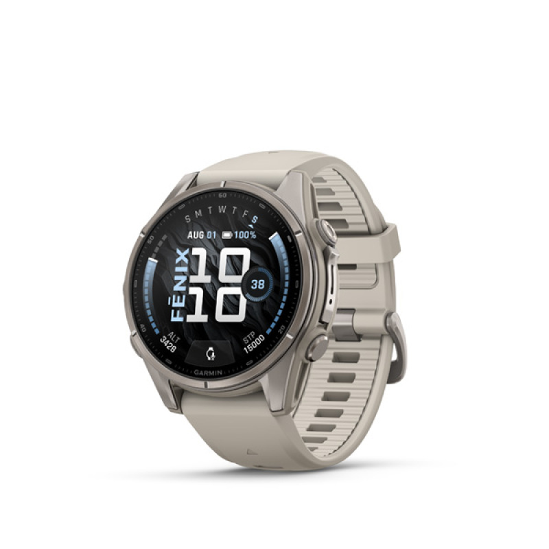 Garmin fenix 9 - 43mm, AMOLED, Sapphire, Titanium, Fog Gray band