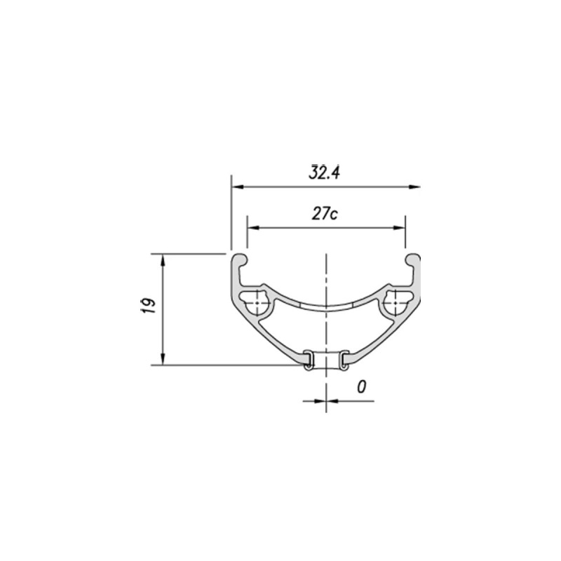 MACH1 ráfik CROSS-R 27 27.5 32D čierny 1
