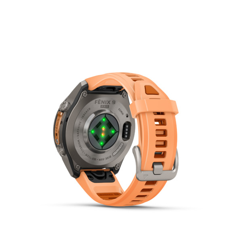 Garmin fenix 9 Pro - inReach, 43mm, AMOLED, Sapphire, Titanium, Shell Pink/Autumn Orange 2