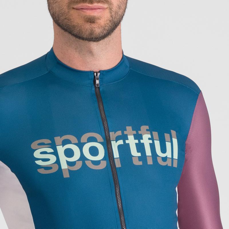 Sportful SUPERGIARA LOGO dres teal blue/bordo 3