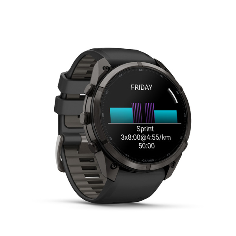 Garmin fenix 9 Pro - 51mm, AMOLED, Sapphire, Carbon Gray DLC Titanium, Black/Pebble Gray b 5