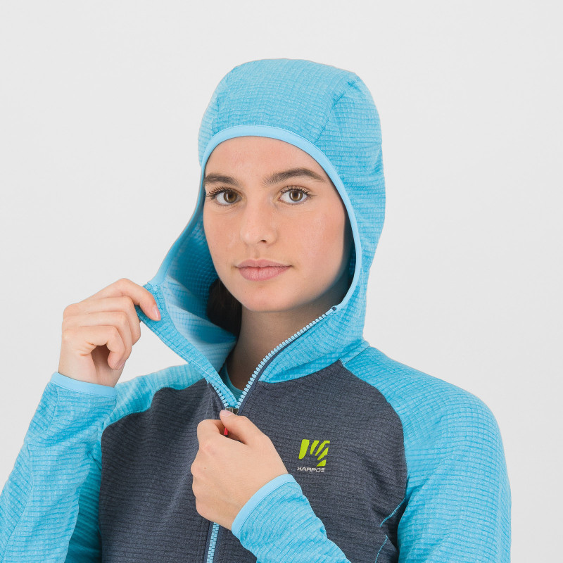 Karpos AMBRIZZOLA dámska FULL-ZIP mikina s kapucňou ombre blue/bachelor b. 7