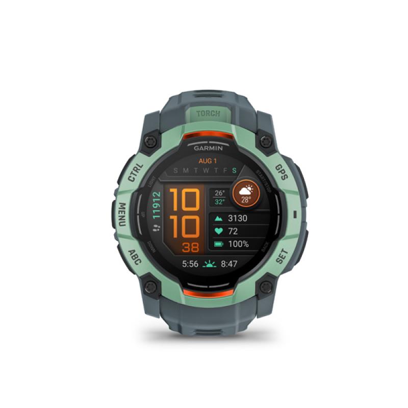 Garmin Instinct 3 - 50mm, AMOLED, Neo tropic, Twilight silicone band (Limited)