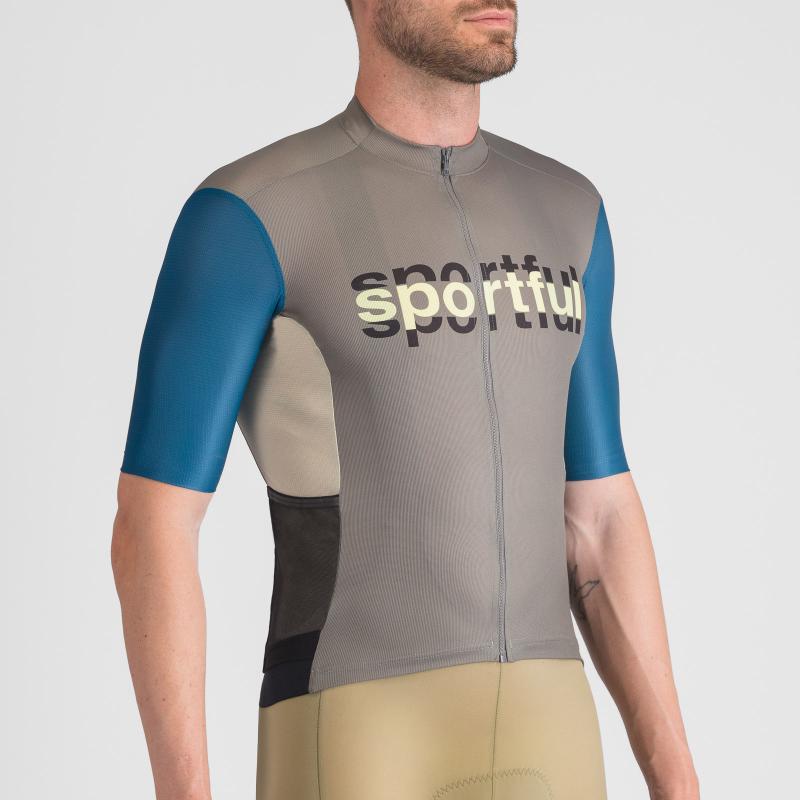 Sportful SUPERGIARA LOGO dres gun metal/teal blue 2