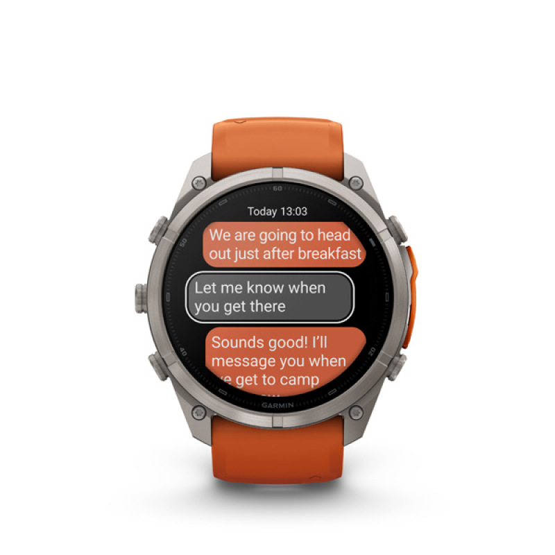 Garmin fenix 9 Pro - inReach, 51mm, AMOLED, Sapphire, Titanium, Autumn Orange/Spark Orange 9
