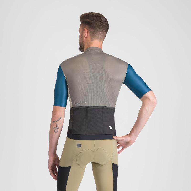 Sportful SUPERGIARA LOGO dres gun metal/teal blue 1