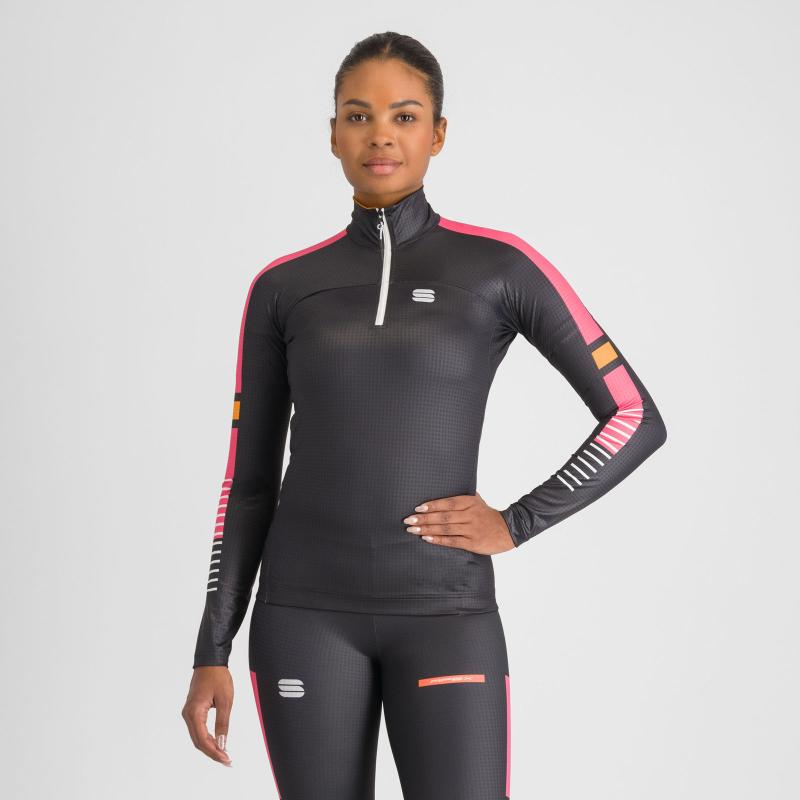 Sportful APEX dámsky dres black/raspberry pink