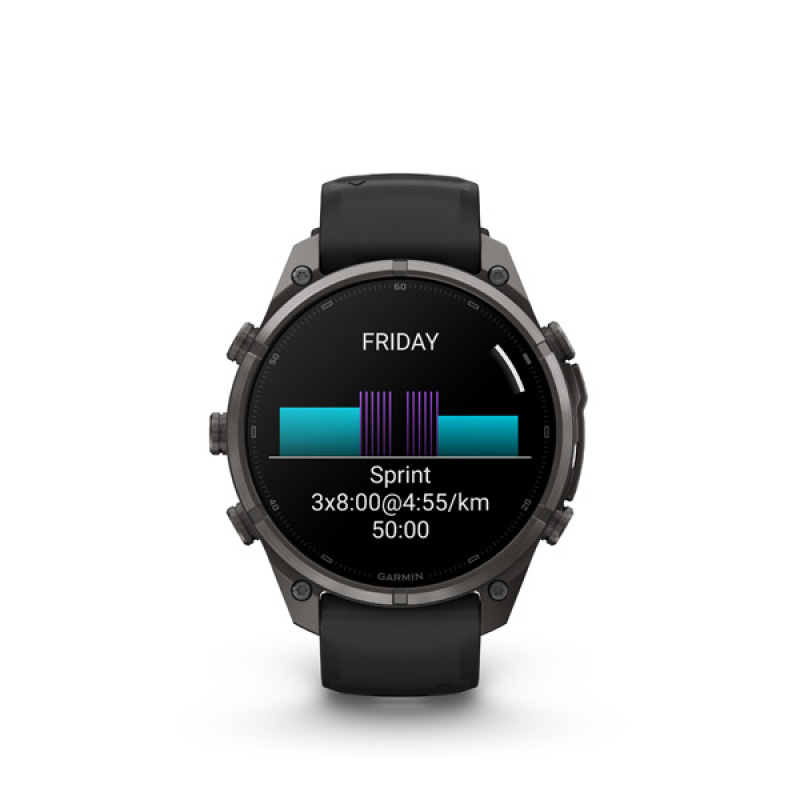 Garmin fenix 9 Pro - 47mm, AMOLED, Sapphire, Carbon Gray DLC Titanium, Black/Pebble Gray b 4