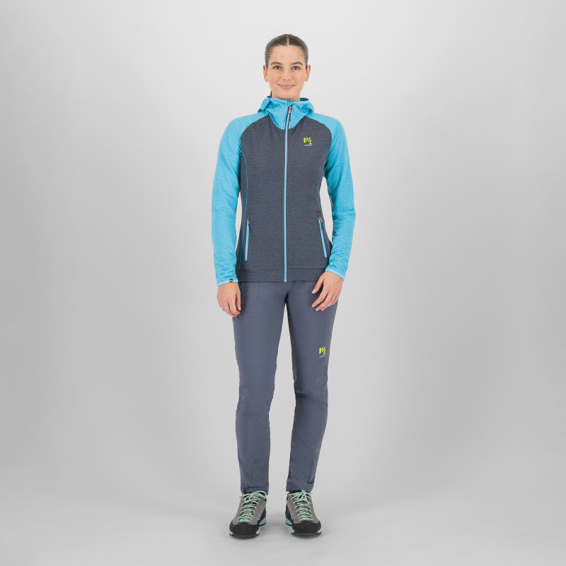 Karpos AMBRIZZOLA dámska FULL-ZIP mikina s kapucňou ombre blue/bachelor b. 5
