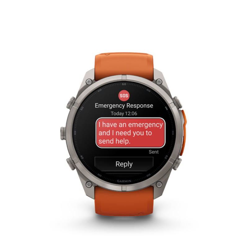 Garmin fenix 9 Pro - inReach, 51mm, AMOLED, Sapphire, Titanium, Autumn Orange/Spark Orange 8