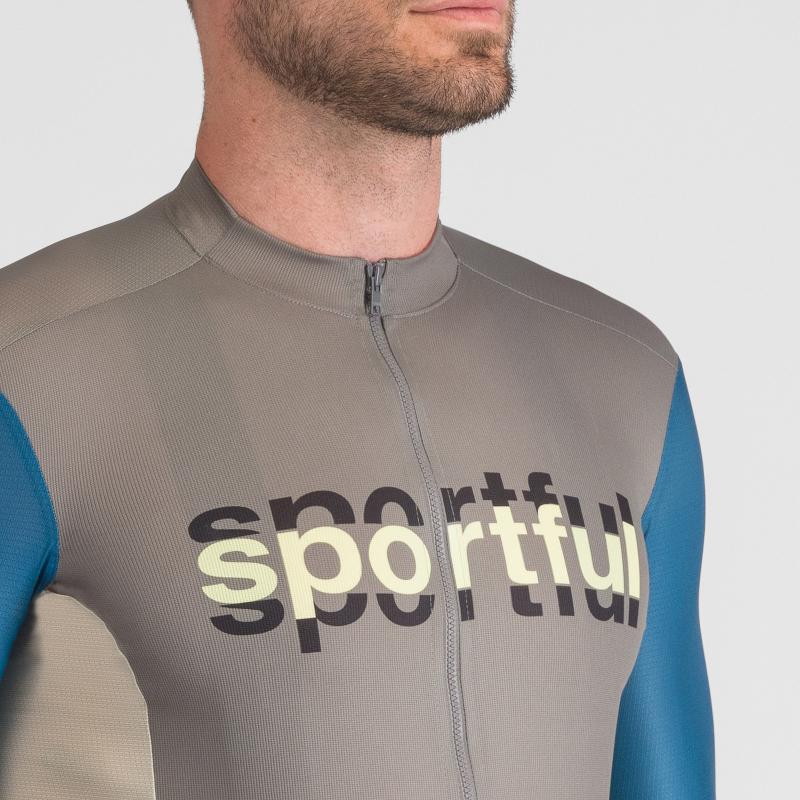 Sportful SUPERGIARA LOGO dres gun metal/teal blue 3