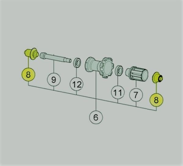 FSA MTB NON PRA matica DB zadné CenterLock Koncovka EL322