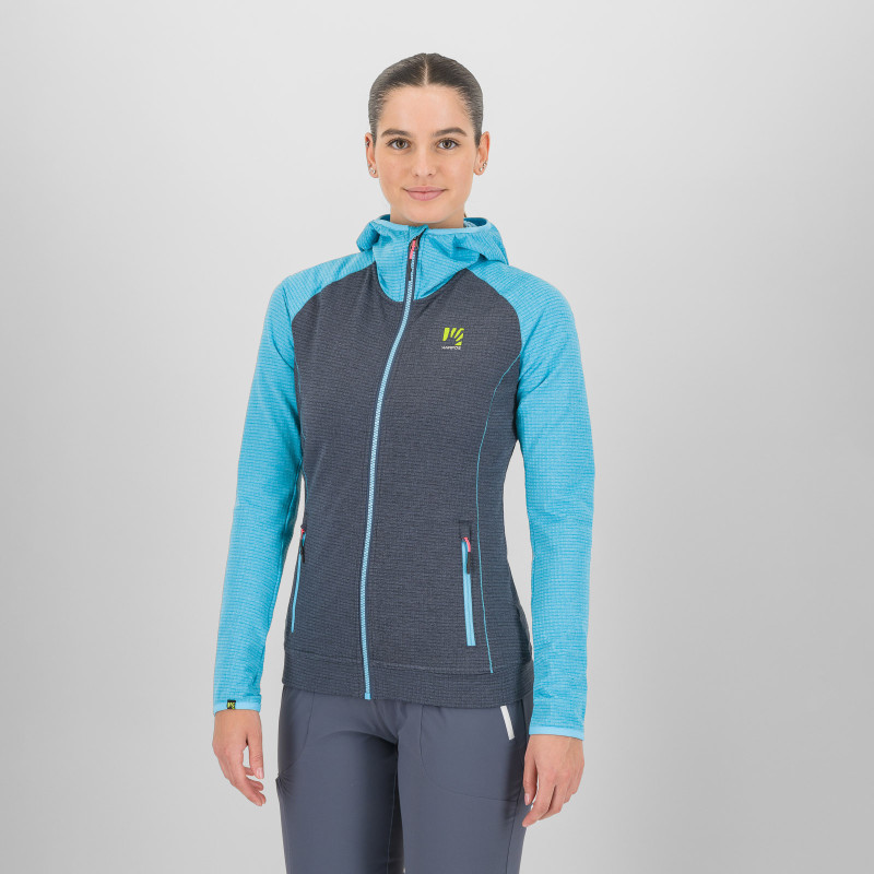 Karpos AMBRIZZOLA dámska FULL-ZIP mikina s kapucňou ombre blue/bachelor b. 4