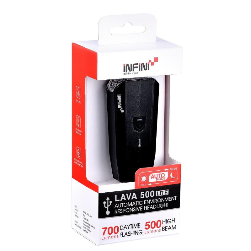 INFINI svetlo LAVA 500 Lite predné 6f čierne USB