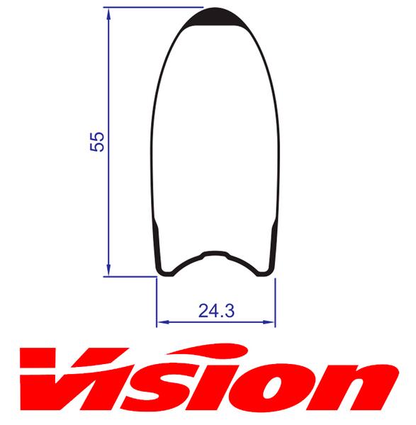 VISION ráfik Metron 55SL Tubular zadný, 21 dier