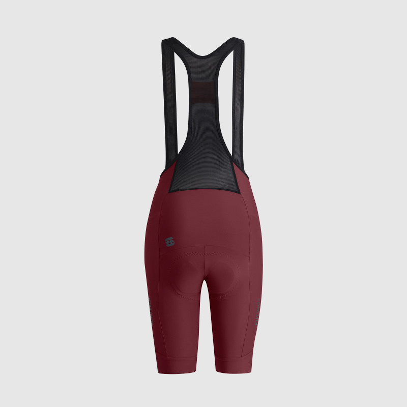 Sportful Colorful Pulse dámske kraťasy s trakmi Red Wine 1