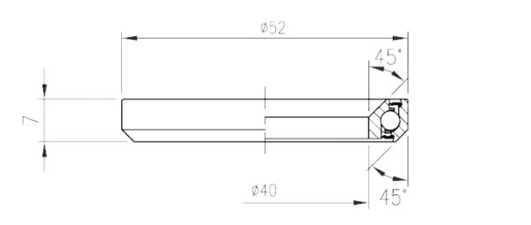 FSA ložisko TH-070E ACB 45°x45° 1.5 dual S MR170 - OD 52