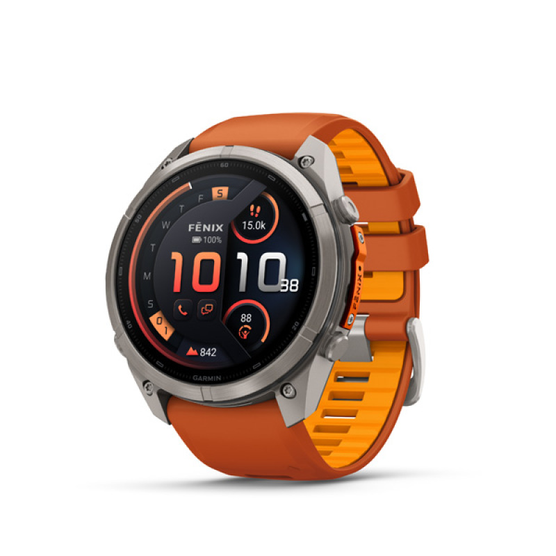 Garmin fenix 9 Pro - inReach, 51mm, AMOLED, Sapphire, Titanium, Autumn Orange/Spark Orange