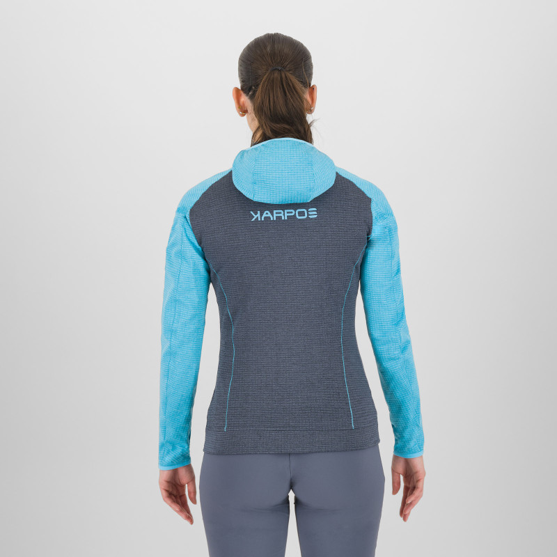 Karpos AMBRIZZOLA dámska FULL-ZIP mikina s kapucňou ombre blue/bachelor b. 3