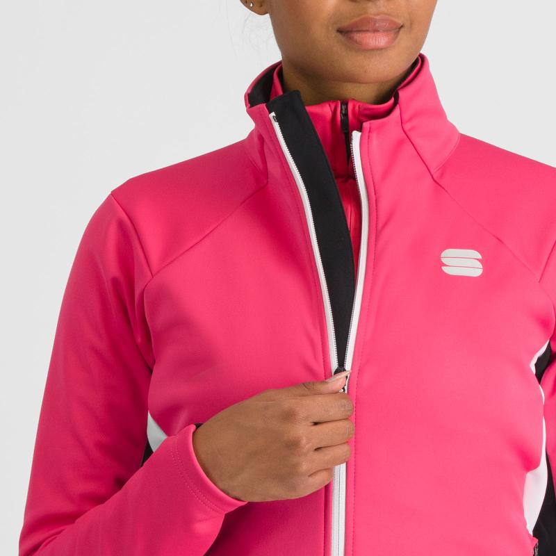 Sportful SQUADRA dámska bunda raspberry pink/white