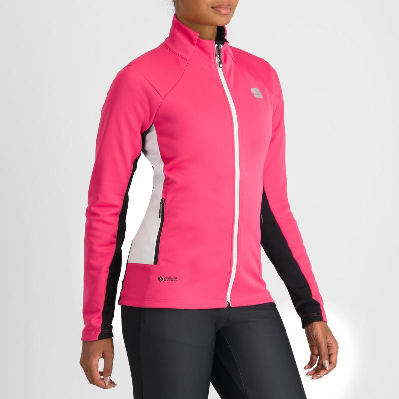 Sportful SQUADRA dámska bunda raspberry pink/white