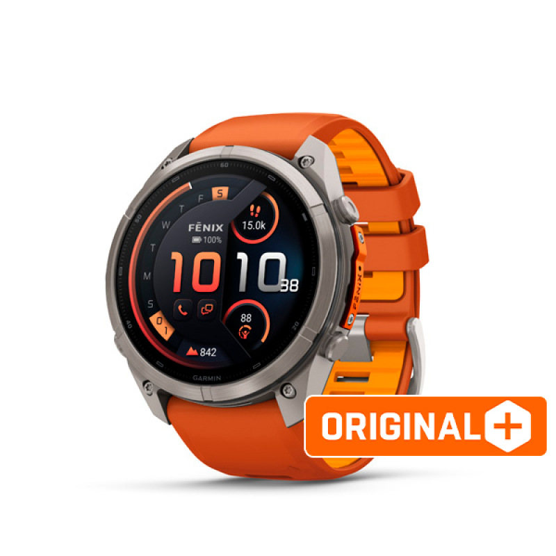 Garmin fenix 9 Pro - inReach, 51mm, AMOLED, Sapphire, Titanium, Autumn Orange/Spark Orange